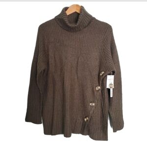 NEW Cloth By Design Green Turtleneck Sweater